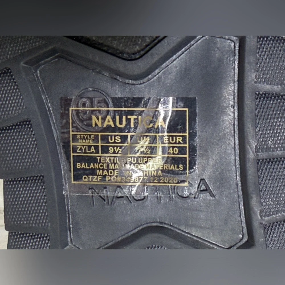 Nautica Leopard Animal Print Sneakers White Black Athletic Shoes, Size 9.5 - Picture 10 of 10